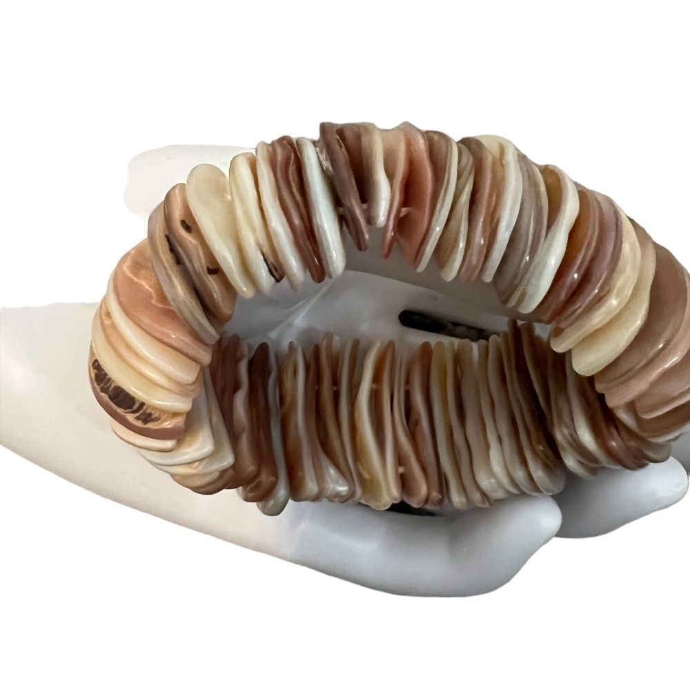 Elasticized Shell Bracelet Women's Elastic Stretc… - image 7